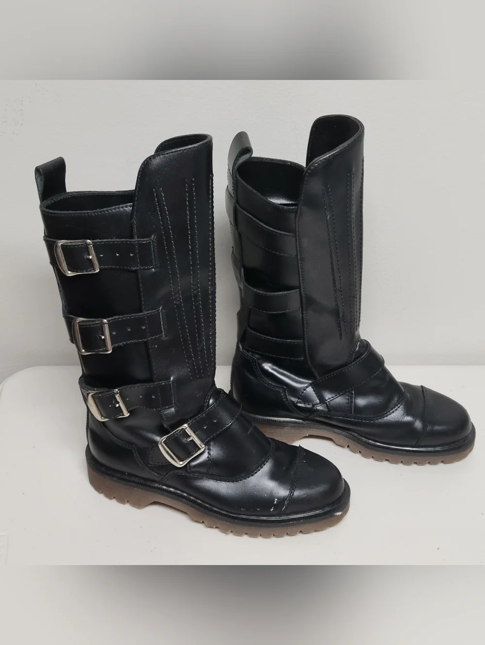 Vintage Dr.Martens Mad Max Mie Made In England Black Tall Us Size 6 Uk Size 4.
